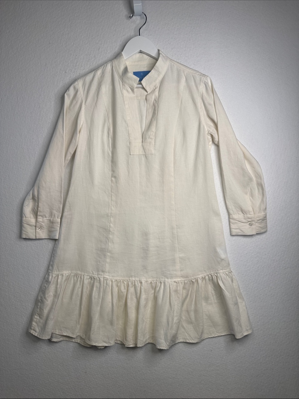 Alice Walk Linen Flounce Dress, Size Small
